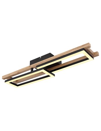 Illa plafoniera metallo nero satinato LED IP20