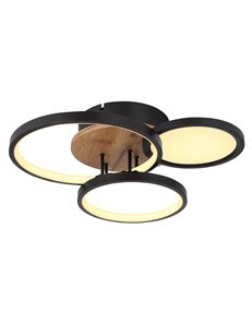 Sid plafoniera metallo nero satinato LED IP20