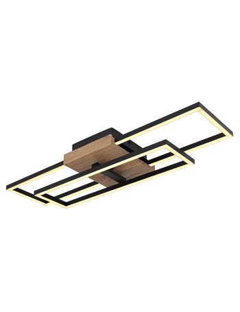 Kendra plafoniera metallo nero satinato LED IP20