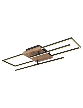 Kendra plafoniera metallo nero satinato LED IP20