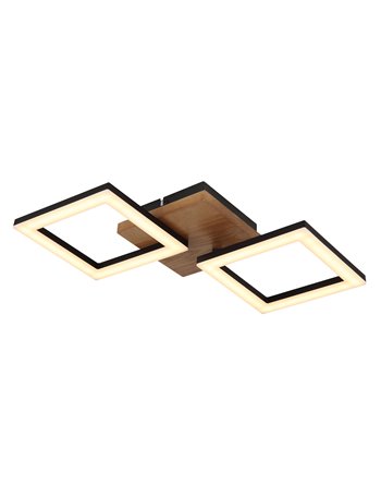 Kerry plafoniera metallo nero satinato LED IP20