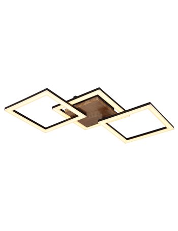 Kerry plafoniera metallo nero satinato LED IP20