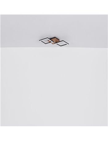 Kerry plafoniera metallo nero satinato LED IP20 Kerry plafoniera metallo nero satinato LED IP20