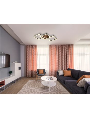 Kerry plafoniera metallo nero satinato LED IP20 Kerry plafoniera metallo nero satinato LED IP20