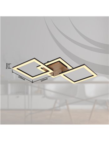 Kerry plafoniera metallo nero satinato LED IP20 Kerry plafoniera metallo nero satinato LED IP20