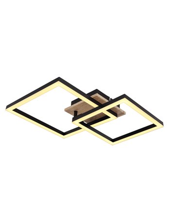 Bossy plafoniera metallo nero satinato LED IP20