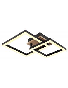 Bard plafoniera metallo nero satinato LED IP20