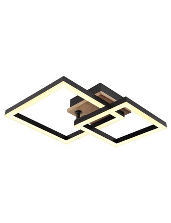 Bard plafoniera metallo nero satinato LED IP20