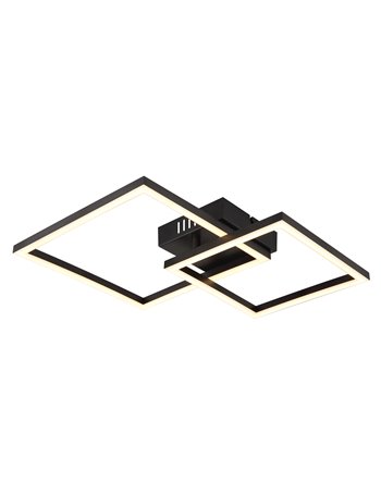Tyler plafoniera plastica nero satinato LED IP20