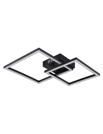 Tyler plafoniera plastica nero satinato LED IP20