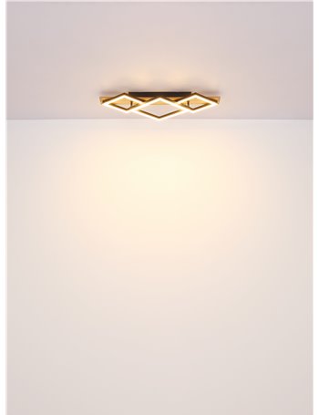 Tyler plafoniera plastica nero satinato LED IP20