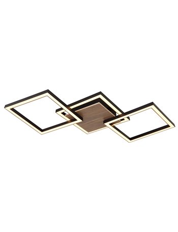 Kaden plafoniera plastica nero satinato LED IP20