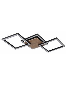 Kaden plafoniera plastica nero satinato LED IP20 2
