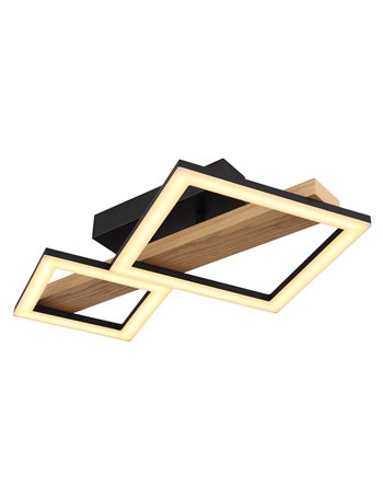 Dustin plafoniera metallo nero satinato LED IP20