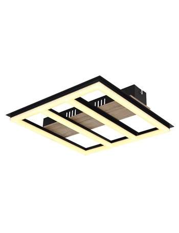 Froomy plafoniera metallo nero satinato LED IP20