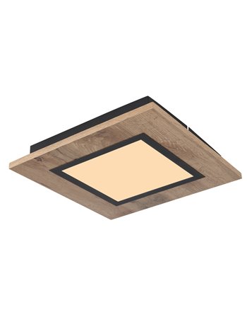 Lea plafoniera metallo nero satinato LED IP20