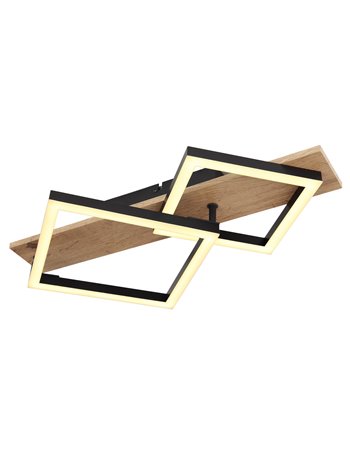 Beatrix plafoniera metallo nero satinato LED IP20