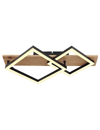 Beatrix plafoniera metallo nero satinato LED IP20