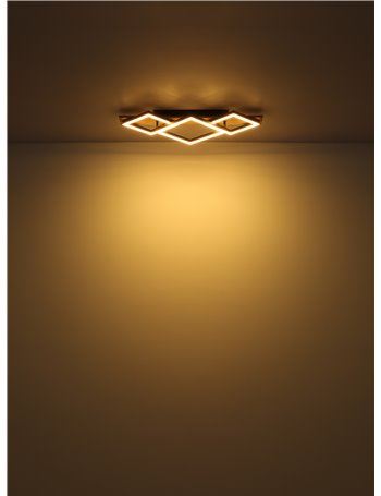 Beatrix plafoniera metallo nero satinato LED IP20