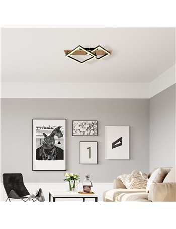 Beatrix plafoniera metallo nero satinato LED IP20