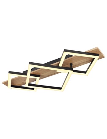 Beatrix plafoniera metallo nero satinato LED IP20