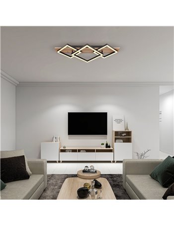 Beatrix plafoniera metallo nero satinato LED IP20