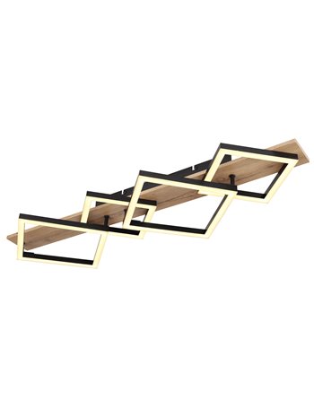 Beatrix plafoniera metallo nero satinato LED IP20