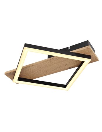 Beatrix plafoniera metallo nero satinato LED IP20