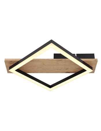 Beatrix plafoniera metallo nero satinato LED IP20