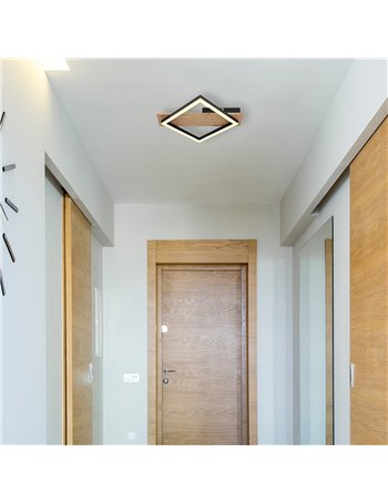 Beatrix plafoniera metallo nero satinato LED IP20