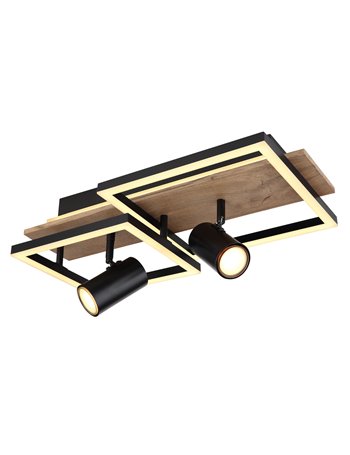 Kassu plafoniera metallo nero satinato LED IP20