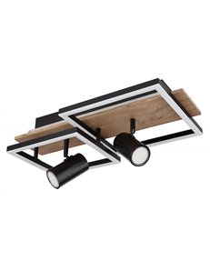 Kassu plafoniera metallo nero satinato LED IP20 2