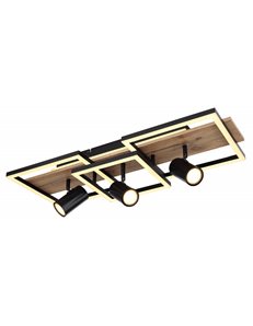 Kassu plafoniera metallo nero satinato LED IP20