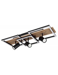 Kassu plafoniera metallo nero satinato LED IP20 2