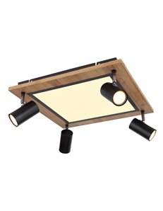 Ulla plafoniera metallo nero satinato LED IP20