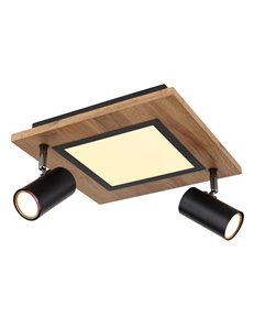 Ulla plafoniera metallo nero satinato LED IP20