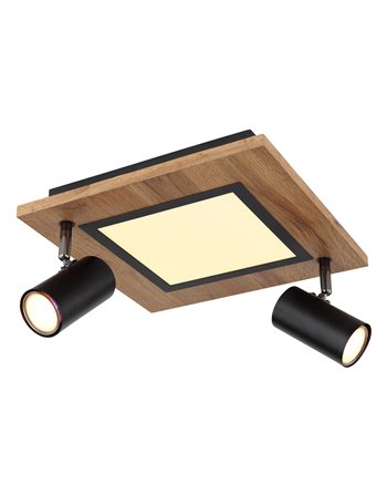 Ulla plafoniera metallo nero satinato LED IP20