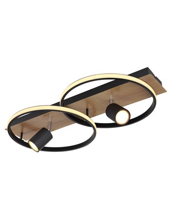 Danny plafoniera metallo nero satinato LED IP20