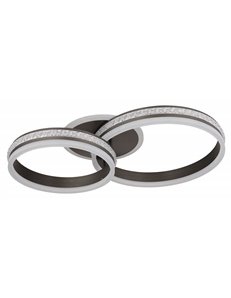 Grouni plafoniera metallo color titanio spazzolato LED IP20 2