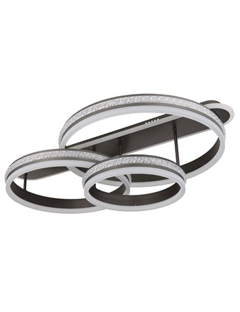 Grouni plafoniera metallo color titanio spazzolato LED IP20