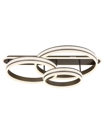 Grouni plafoniera metallo color titanio spazzolato LED IP20