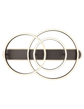 Grouni plafoniera metallo color titanio spazzolato LED IP20