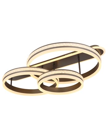 Grouni plafoniera metallo color titanio spazzolato LED IP20