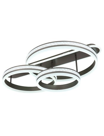 Grouni plafoniera metallo color titanio spazzolato LED IP20