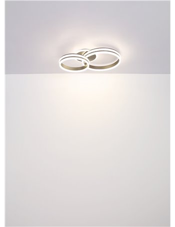 Grouni plafoniera metallo color titanio spazzolato LED IP20