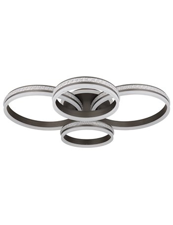 Grouni plafoniera metallo color titanio spazzolato LED IP20