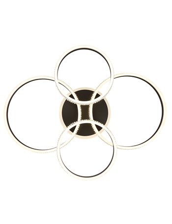 Grouni plafoniera metallo color titanio spazzolato LED IP20