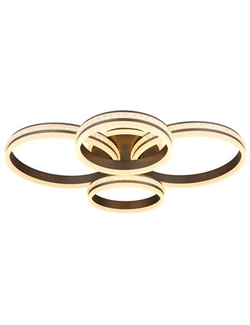 Grouni plafoniera metallo color titanio spazzolato LED IP20