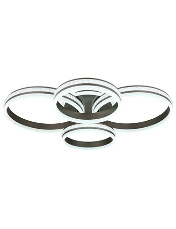 Grouni plafoniera metallo color titanio spazzolato LED IP20