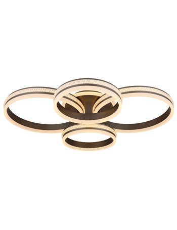 Grouni plafoniera metallo color titanio spazzolato LED IP20